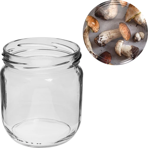 Stiklainis TO Gurken 425 ml su spalvotu užsukamu dangteliu, fi 82/6 - 6 vnt. - 8