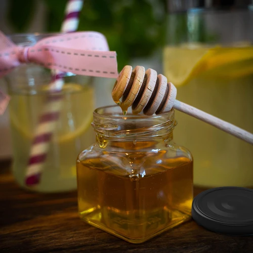 Stiklainis twist-off 120 ml - Cztery kąty fi 53 su juodu dangteliu, 6 vnt. - 10