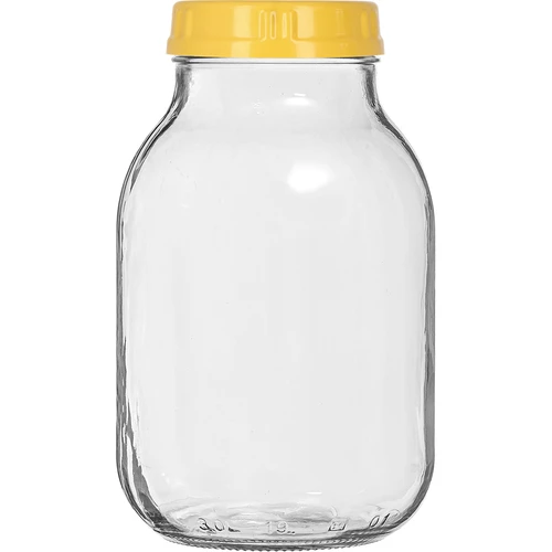 Stiklainis Twist-off 3 l, su žnyplėmis ir plastikiniu fi 100 dangteliu su rankena - 3