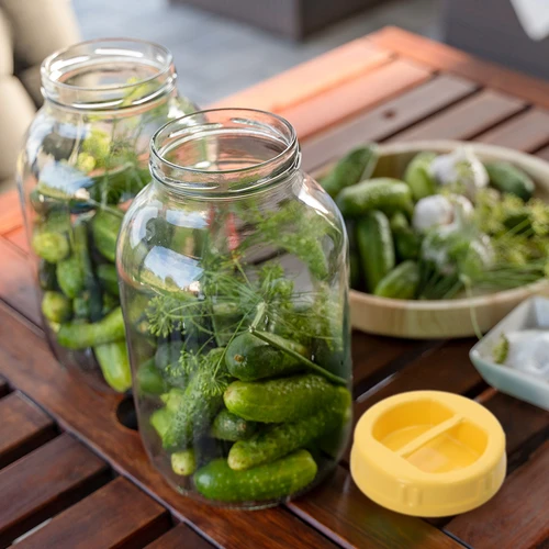 Stiklainis twist-off 4 L ir plastikinis fi 100 dangtelis su rankena - 6