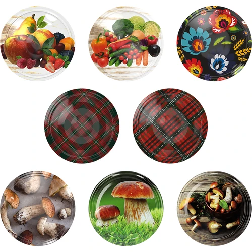 Stiklainis twist-off 500 ml "Apversta amfora" su spalvotu dangteliu fi 82/6, 6 vnt. - 9