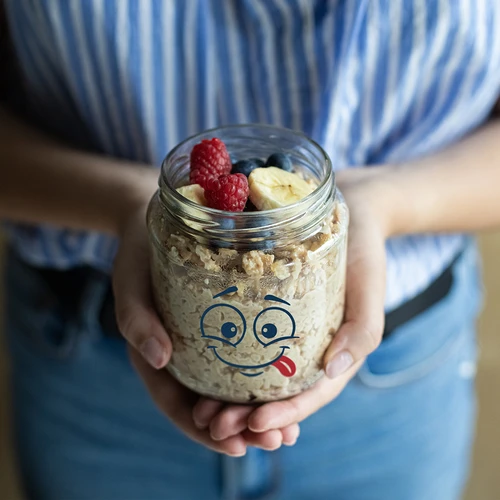 Stiklainis twist-off 580 ml su „Šypsenėlė“ spauda ir dangteliu fi 82/6 – 3 vnt. - 8