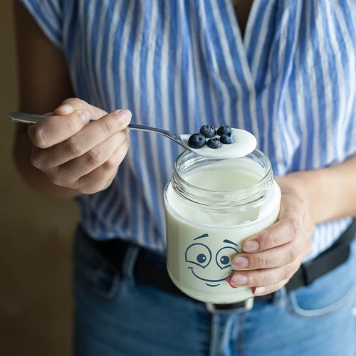 Stiklainis twist-off 580 ml su „Šypsenėlė“ spauda ir dangteliu fi 82/6 – 3 vnt. - 9