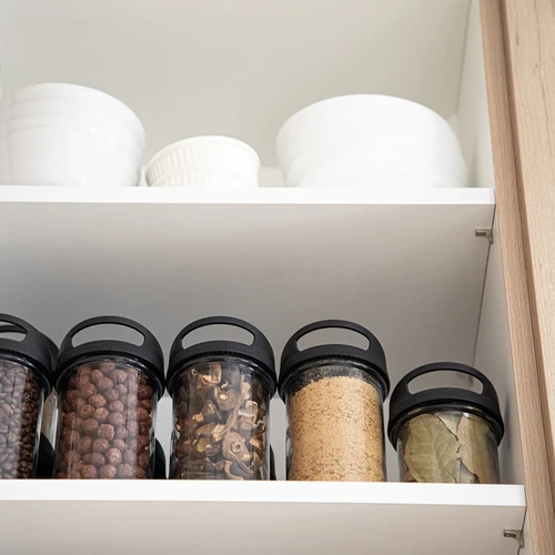 Stiklinis 545 ml indas su pakabinimui skirtu užsukamu dangteliu - 7