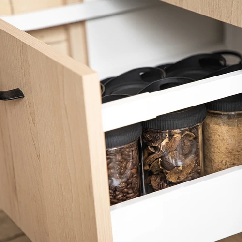 Stiklinis 545 ml indas su pakabinimui skirtu užsukamu dangteliu - 8