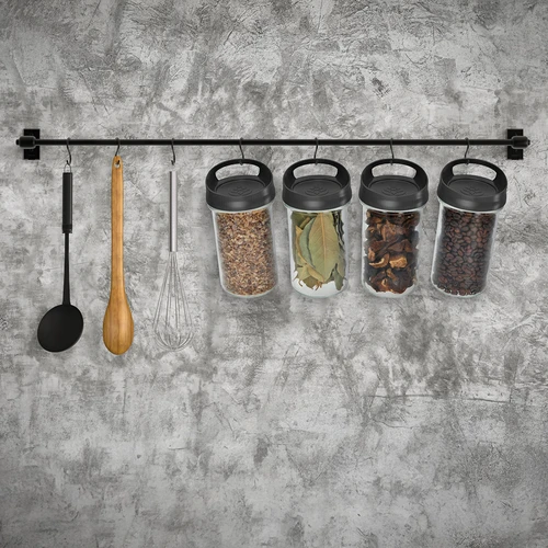 Stiklinis 545 ml indas su pakabinimui skirtu užsukamu dangteliu - 6