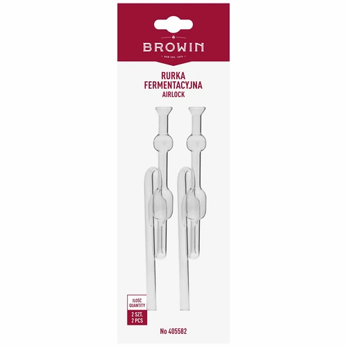 Stiklinis fermentacijos vamzdelis, pakuotėje 2 vnt. - 3