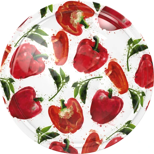 Sukami dangteliai Ø 66/4 su pieštomis paprikomis – 10 vnt.