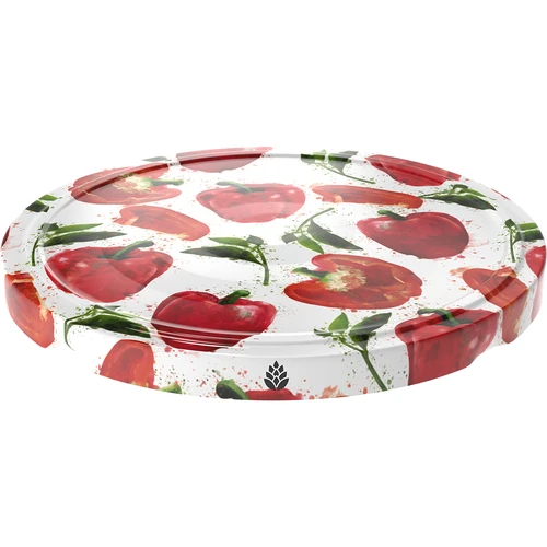 Sukami dangteliai Ø 66/4 su pieštomis paprikomis – 10 vnt. - 2