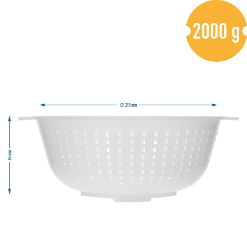 Sūrio gamybos forma Korycino tipo sūriui Ø  21/11 x 8,5 cm, skirta 2 kg sūriui - 7