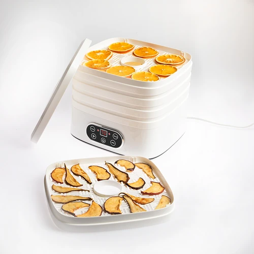 Suszarka do grzybów, owoców, warzyw i ziół z regulacją temp, 240W, biała - 7