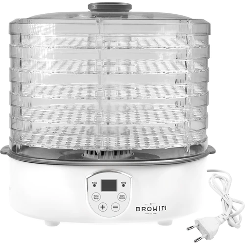 Suszarka do grzybów, owoców, warzyw i ziół z regulacją temp, 240W, transparentna - 4