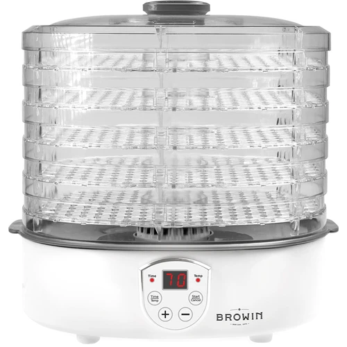 Suszarka do grzybów, owoców, warzyw i ziół z regulacją temp, 240W, transparentna - 2