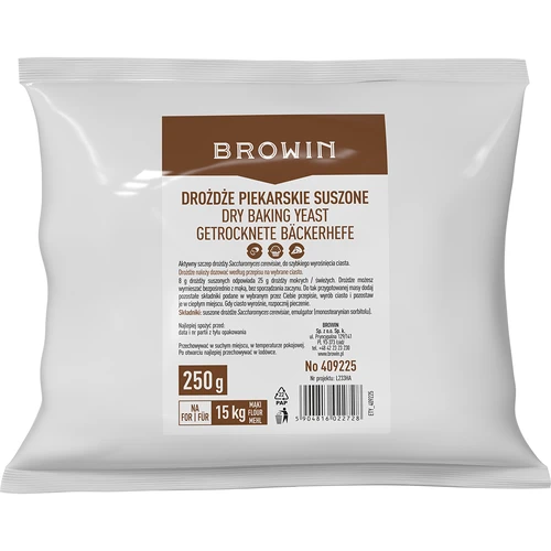 Suszone drożdże piekarskie, 250g - 2