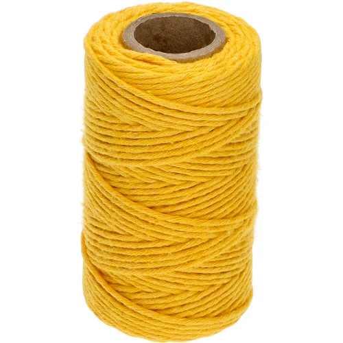 Sznurek bawełniany żółty 2 mm/55 m/100 g  - 1 