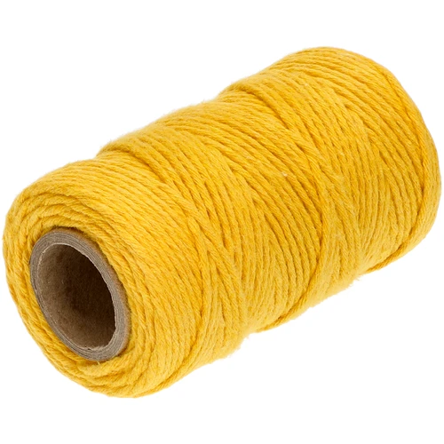 Sznurek bawełniany żółty 2 mm/55 m/100 g - 2