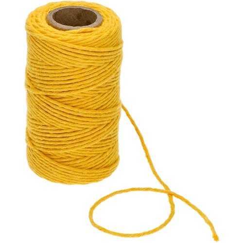Sznurek bawełniany żółty 2 mm/55 m/100 g - 3