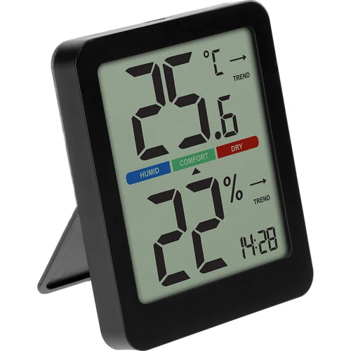 Termometr elektroniczny pokojowy, czarny - 3