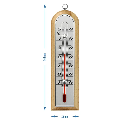 Termometr pokojowy ze srebrną skalą (-10°C do +50°C) 16cm mix - 3