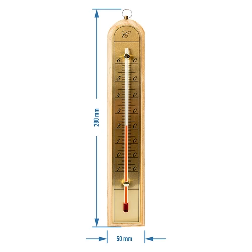 Termometr pokojowy ze złotą skalą (-10°C do +60°C) 28cm mix - 5
