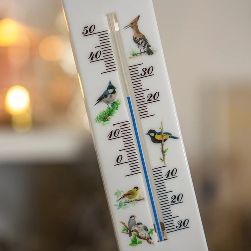 Termometr uniwersalny z grafiką - ptaki (-30°C do +50°C) 20cm - 4
