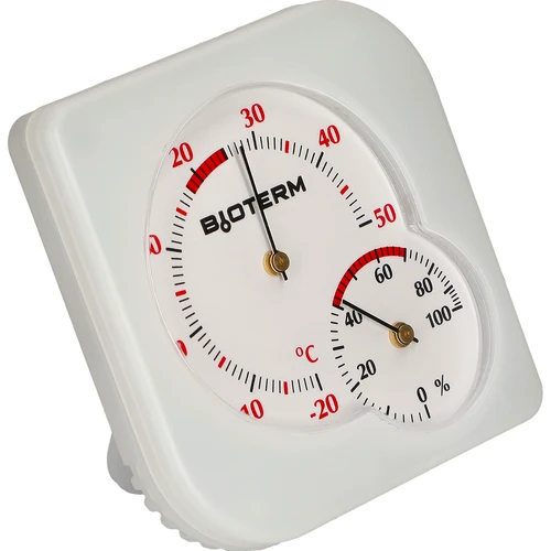 Termometr wewnętrzny bimetaliczny z higrometrem (-20 do +50°C), biały - 2