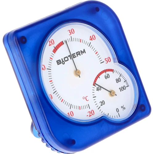 Termometr wewnętrzny bimetaliczny z higrometrem (-20 do +50°C), niebieski - 2