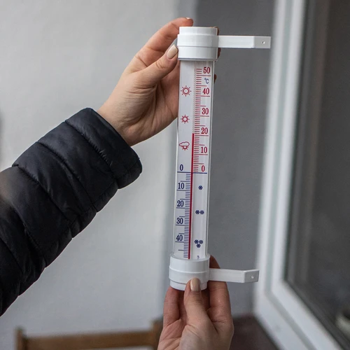 Termometr zewnętrzny  (-50°C do +50°C) 23cm mix, polska produkcja - 3