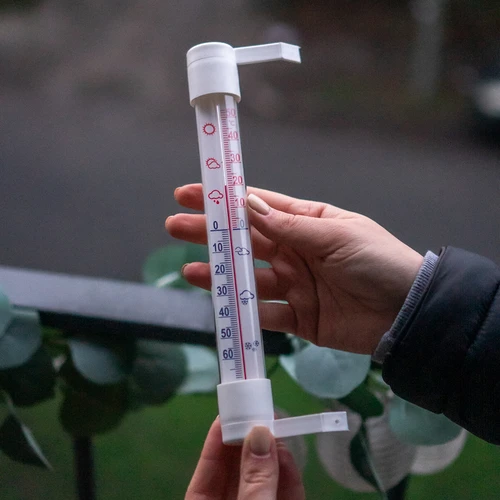 Termometr zewnętrzny biały (-50°C do +50°C) 18cm - 4