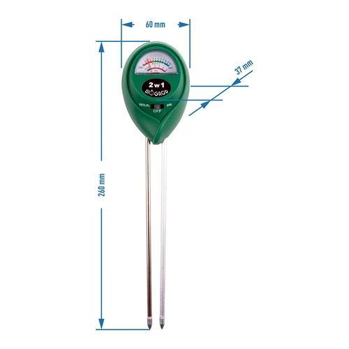 Tester podłoża 2w1 - pH, wilgotność - 4