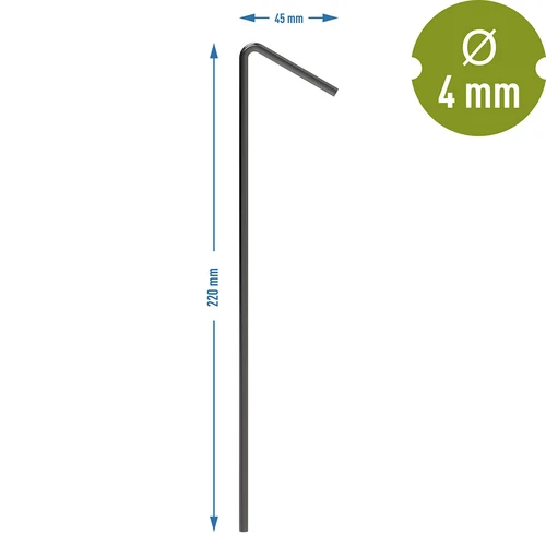 Tiesios palapinės smeigės - 10 vnt. - 6