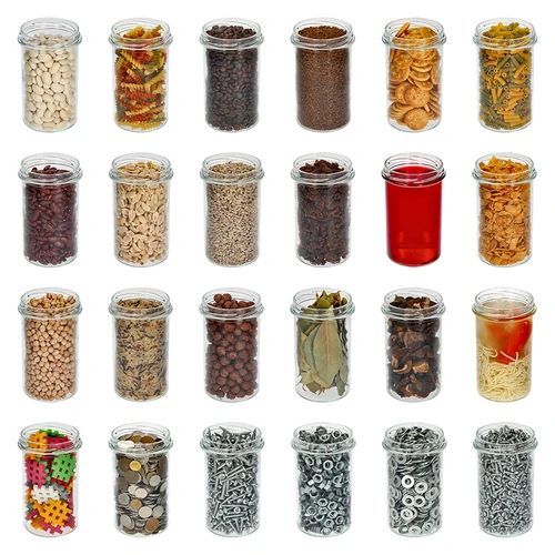 Tiesus stiklainis 545ml (fi 82) - su juodu dangteliu, 6 vnt. - 7