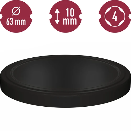 TO dangteliai stiklainių fi 63/4, juodi, 10 vnt. - 3