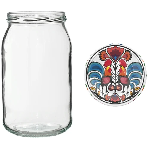 TO stiklainis 900 ml su spalvotu užsukamu dangteliu fi82/6 - 6 vnt. - 9