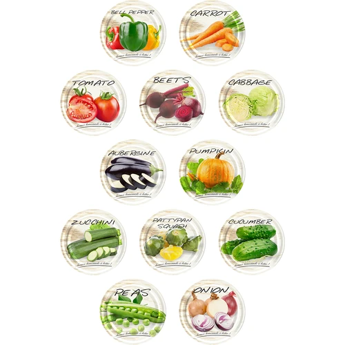 TO stiklainis, grubasek 580 ml su spalvotu dangteliu fi82/6, 6 vnt. - 5