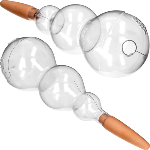 Trigubas (trijų kamerų) laistymo burbulas, skaidrus, bespalvis, su keraminiu smaigaliu, 600 ml - 2