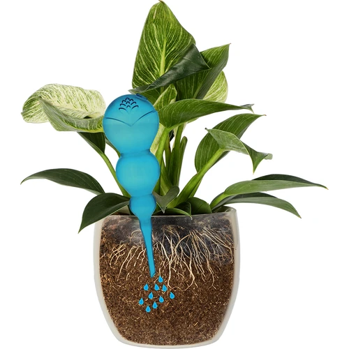 Trigubas (trijų kamerų) laistymo kamuolys, permatomas mėlynas, 600 ml - 3