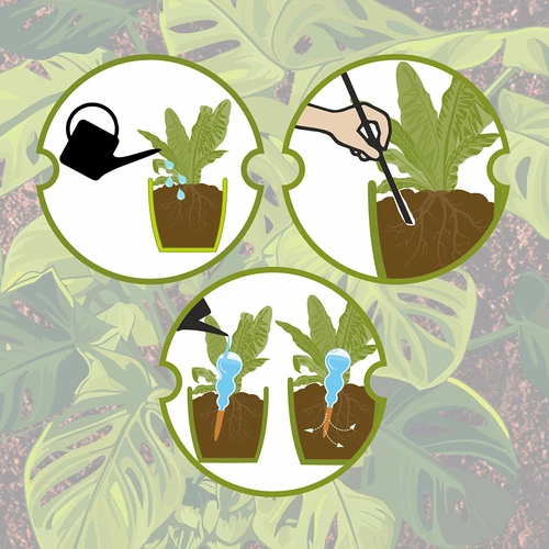 Trigubas (trijų kamerų) laistymo rutulys, skaidriai žalias, su keraminiu smaigu, 600 ml - 10