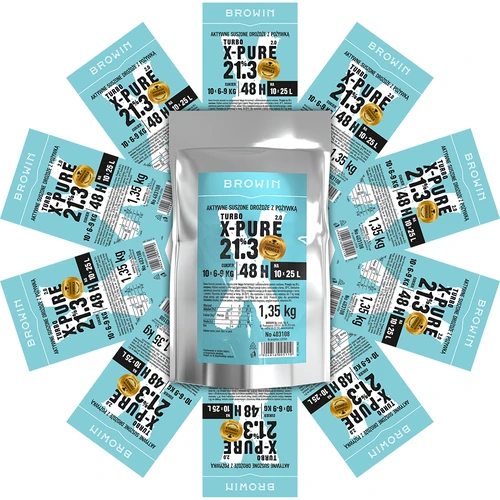 Turbo mielės X-Pure 21,3%, 10 x 25 L, 1,35 kg - 4