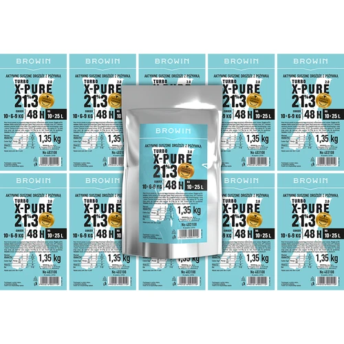 Turbo mielės X-Pure 21,3%, 10 x 25 L, 1,35 kg - 5