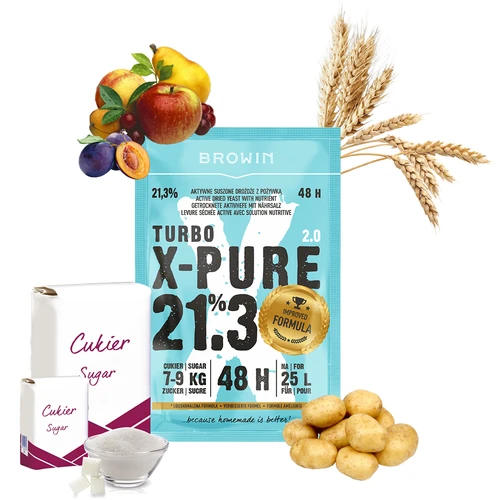 Turbo mielės X-Pure 21,3% 48 h, 25 l - 4