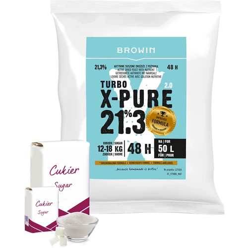 Turbo mielės X-Pure 21,3 %, 50 L - 4