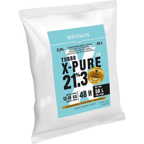 Turbo mielės X-Pure 21,3 %, 50 L - 3