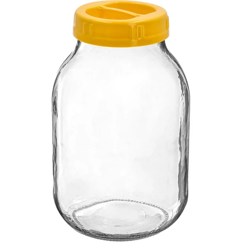 Twist-off stiklainis 3 l ir plastikinis dangtelis fi 100, su rankena