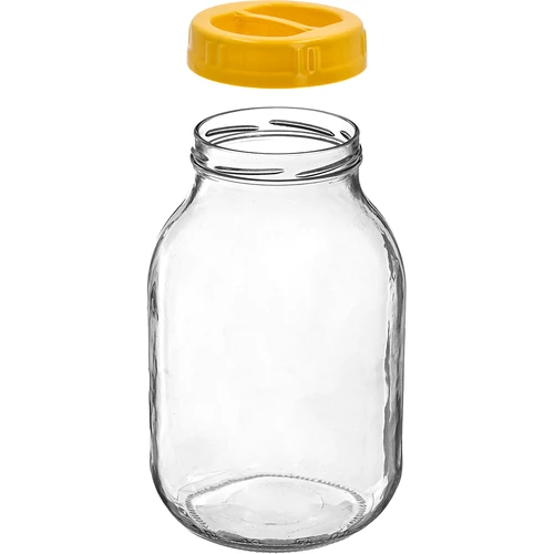 Twist-off stiklainis 3 l ir plastikinis dangtelis fi 100, su rankena - 2