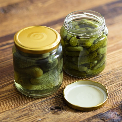 Twist-off stiklainis, grubasek 580 ml su auksiniu dangteliu fi82/6, 6 vnt. - 6