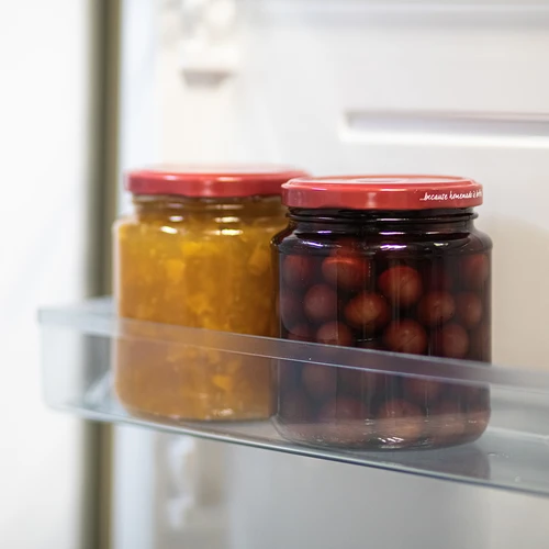 Twist-off stiklainis, „grubasek“ 580 ml su bordo spalvos dangteliu fi82/6, 6 vnt. - 9