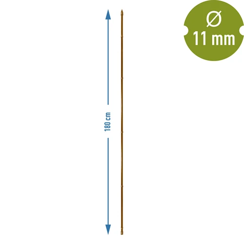 Tyczka stalowa powlekana o kształcie bambusa, 180 cm x 11mm - 3
