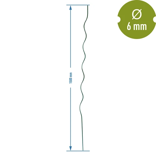 Tyczka stalowa spiralna 1,50m x 6mm - 2