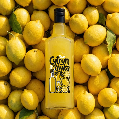 Tynktura 500 ml butelis su spauda „Cytrynówka” ir užsukamu kamšteliu - 6